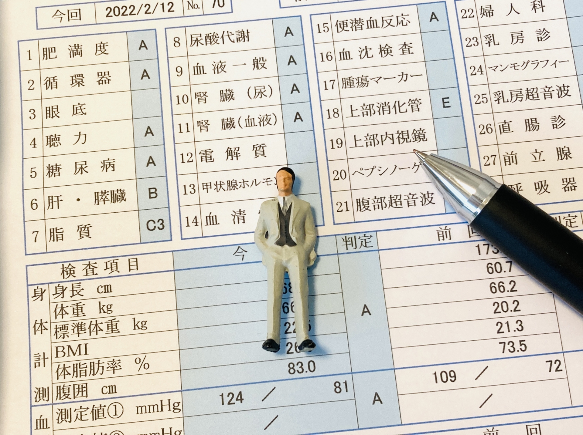 健康診断の結果(特定保健指導)