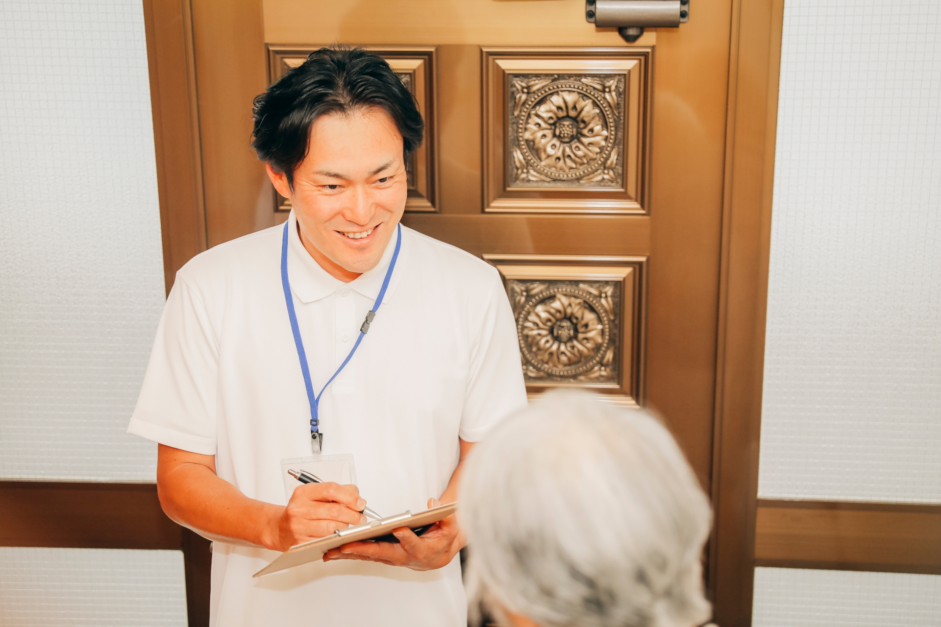 訪問先で記録(サ責)